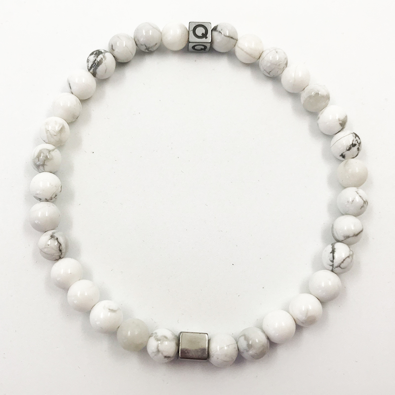 White bead bracelet discount