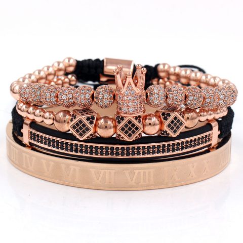 Conjunto de Pulseras Royal Crown (Oro Rosa)