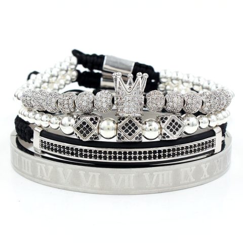 Conjunto de Pulseras Royal Crown (Plata)